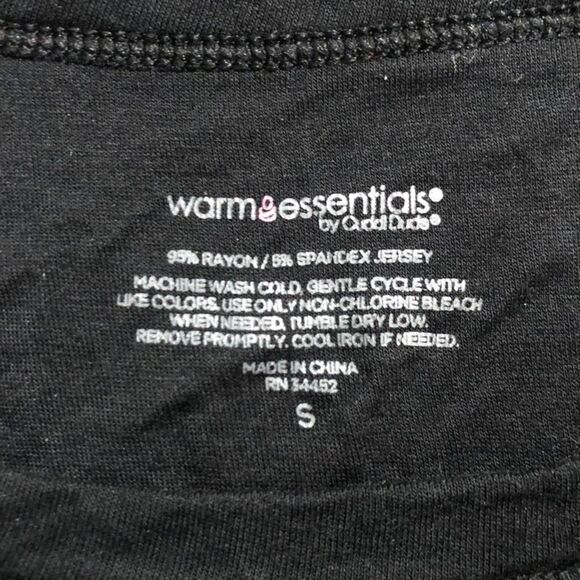 Cuddl Duds Black Thermal Base Layer Long Sleeve Scoop Neck Shirt Leggings Small - Picture 6 of 9